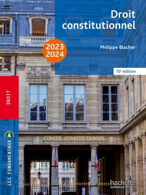 cover image of Fondamentaux--Droit constitutionnel 2023-2024--Ebook epub